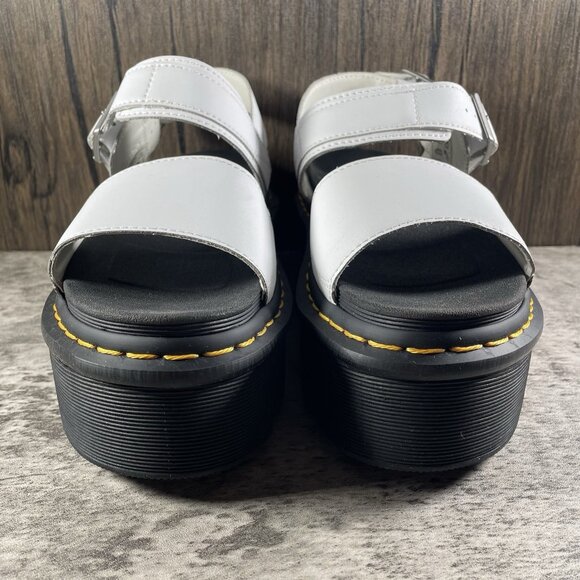 Dr. Marten's Women's Voss Quad Hydro Leather Platform White Buckle Size 6 - Picture 5 of 9